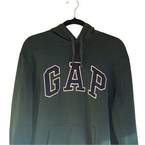 Gap Logo Embroidered Hooded Sweatshirt, green, medium